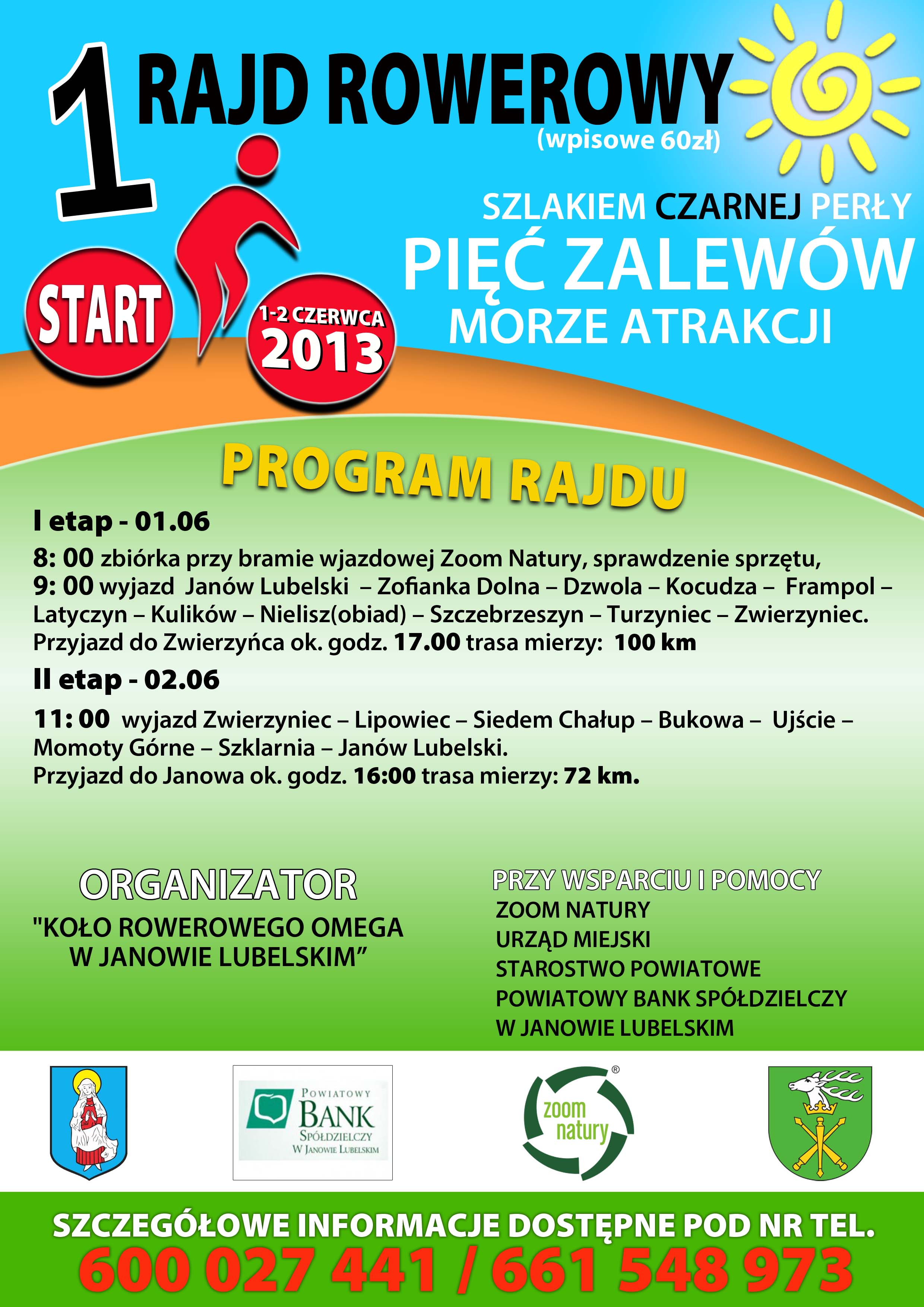 Plakat - I Rajd Rowerowy Szlakiem Czarnej Perły